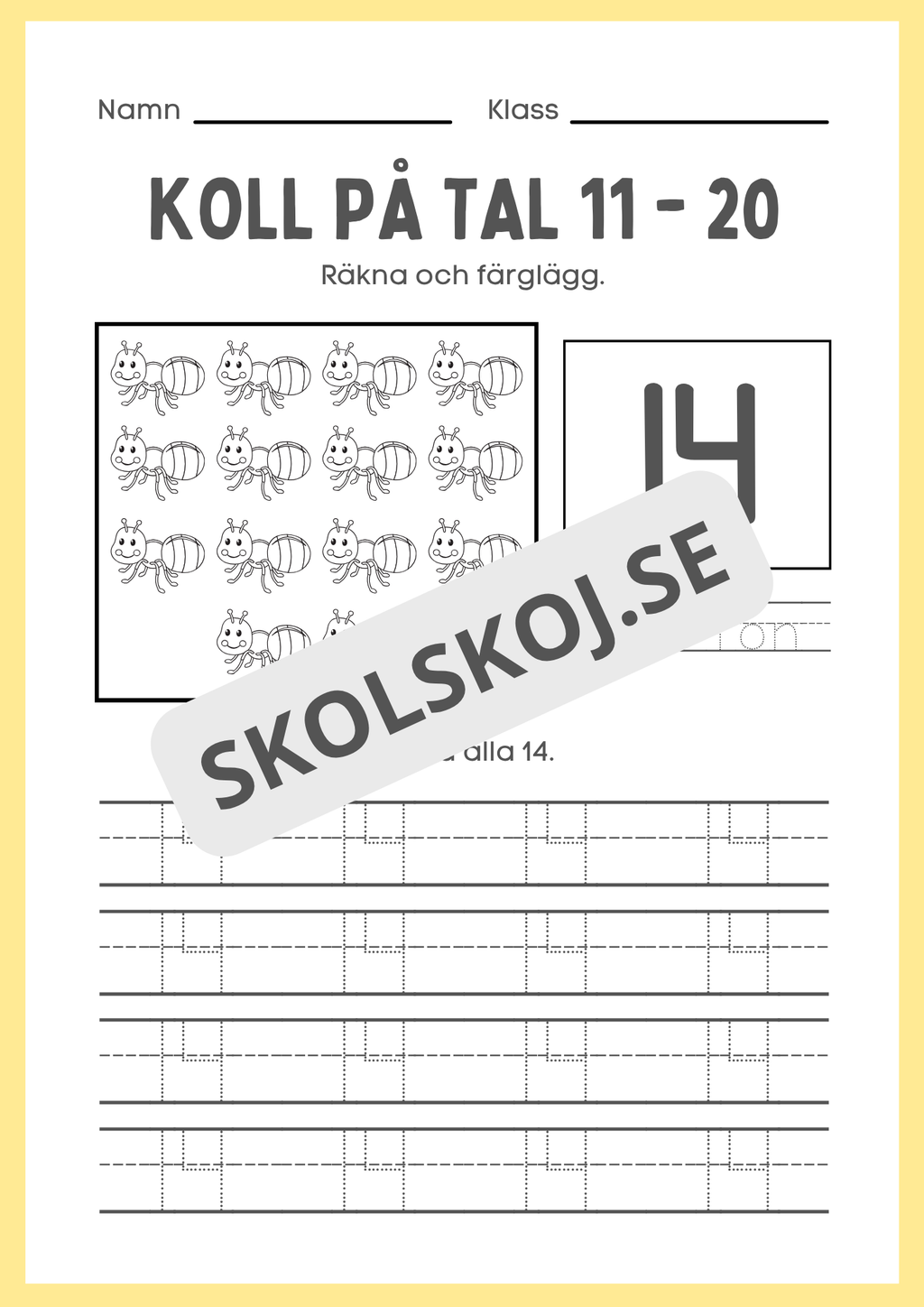 Koll på tal 11 - 20 del 2