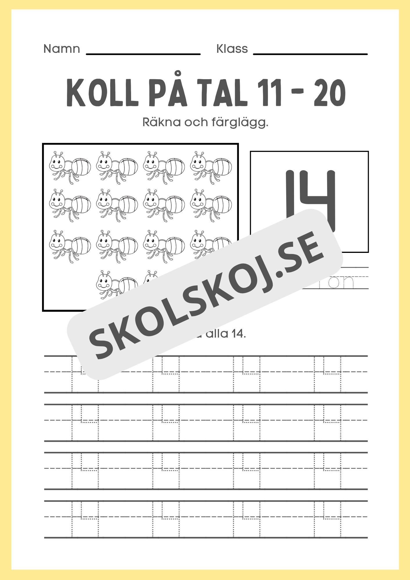 Koll på tal 11 - 20 del 2