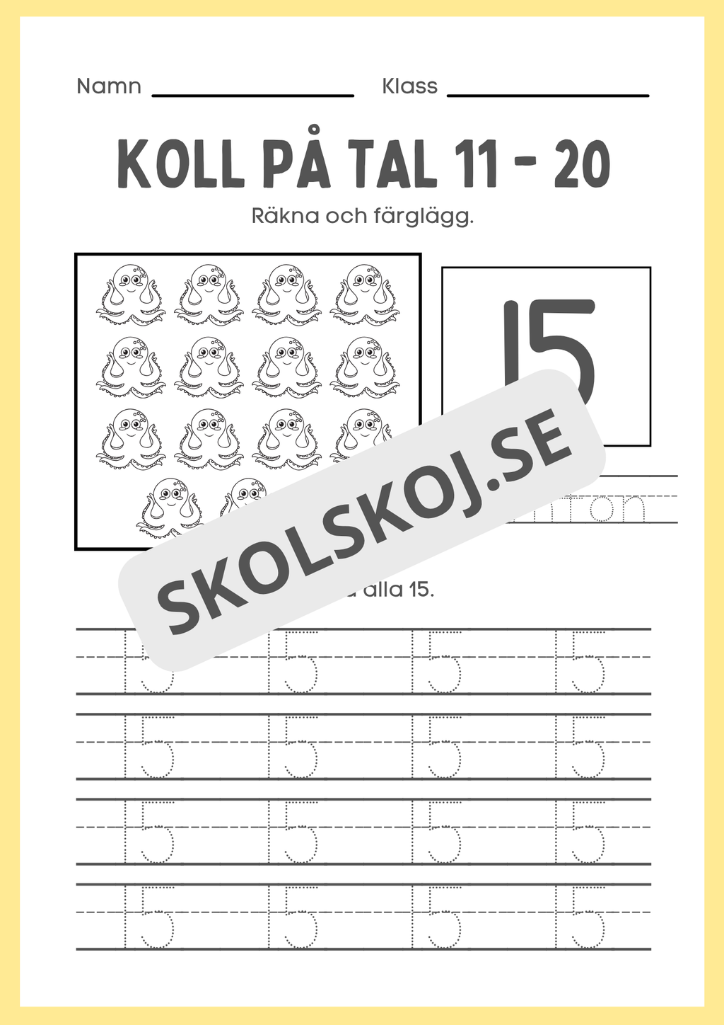 Koll på tal 11 - 20 del 2