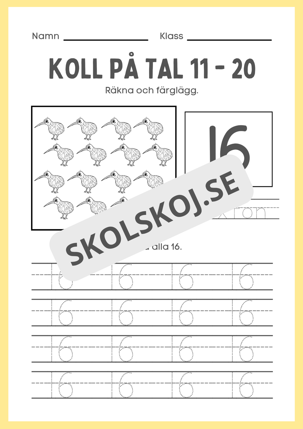 Koll på tal 11 - 20 del 2