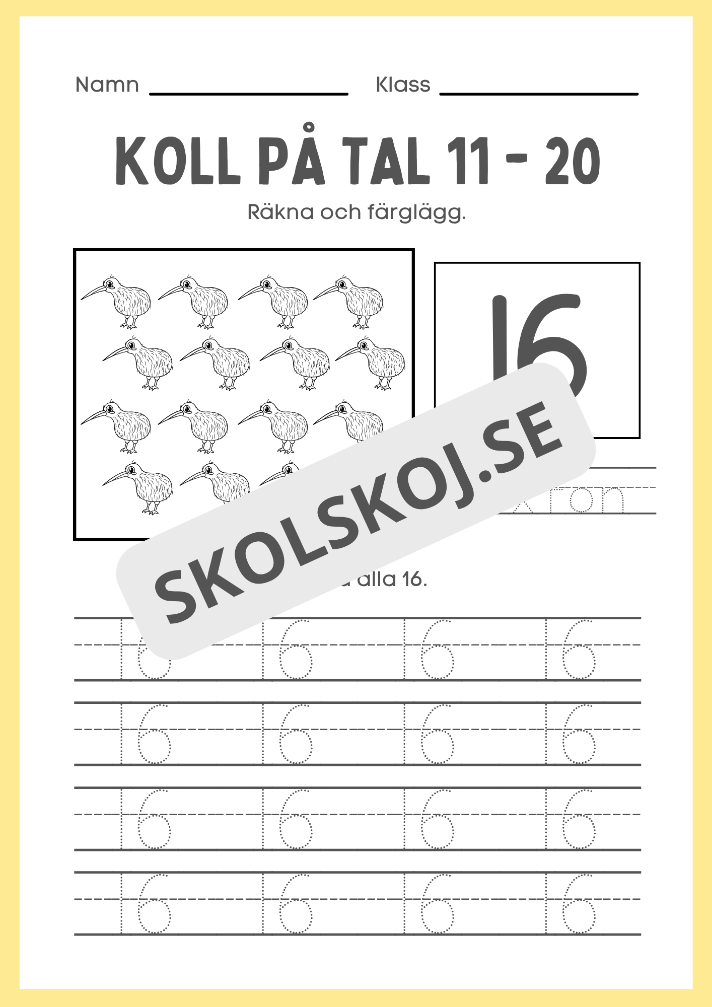 Koll på tal 11 - 20 del 2