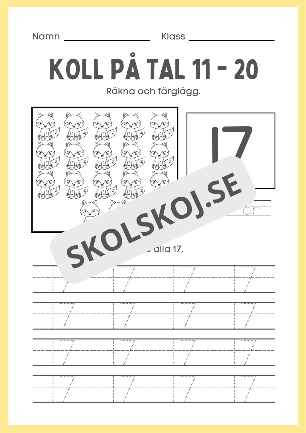 Koll på tal 11 - 20 del 2