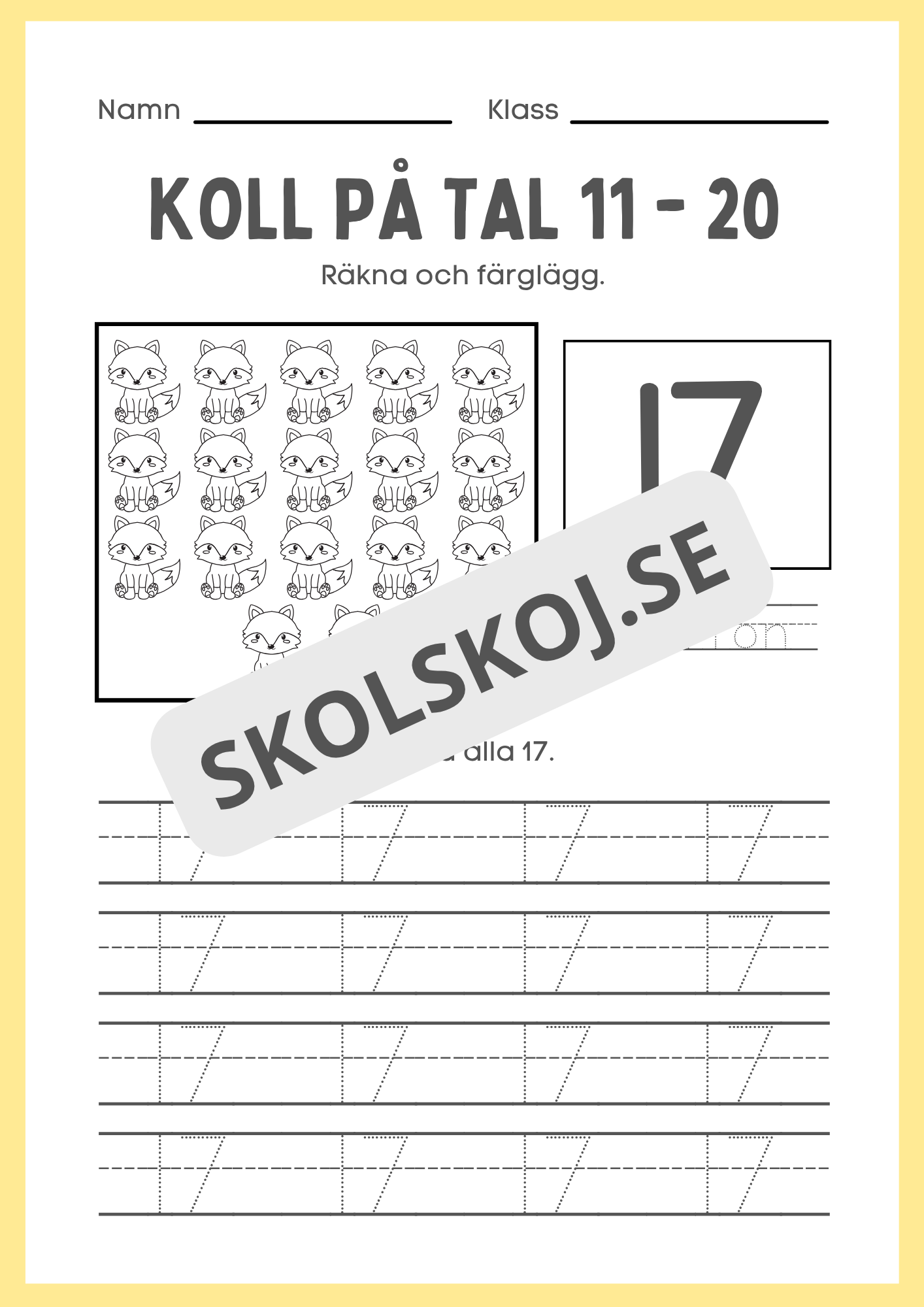 Koll på tal 11 - 20 del 2