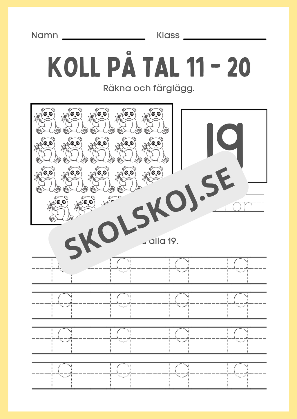 Koll på tal 11 - 20 del 2