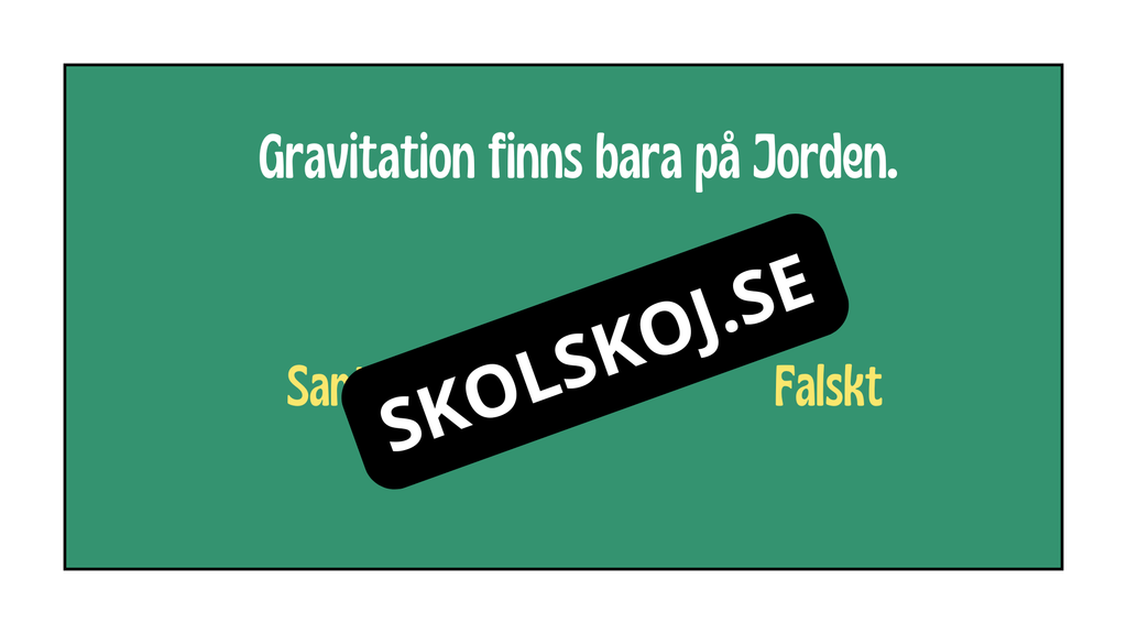 Kort fakta om gravitation