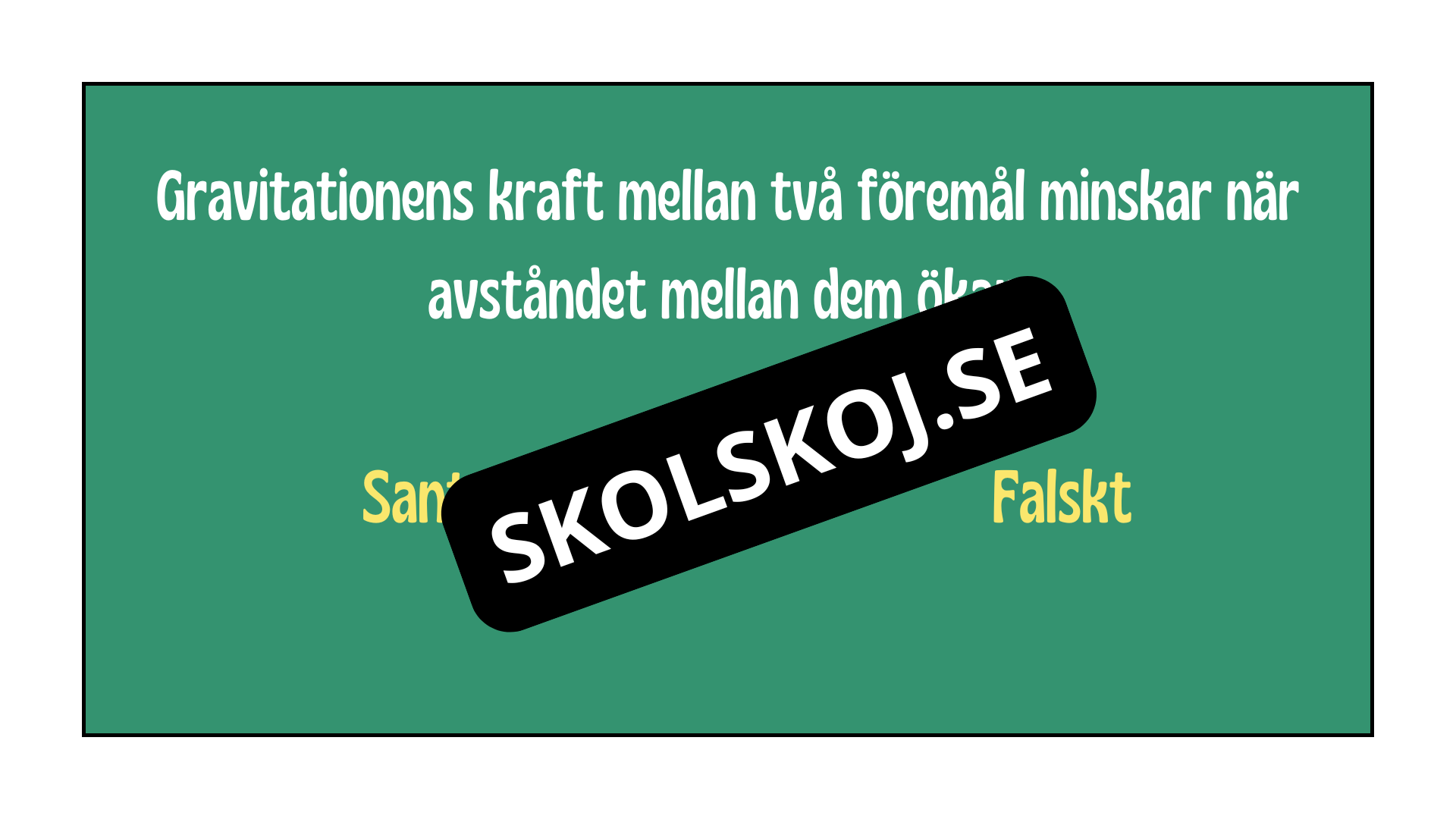 Kort fakta om gravitation