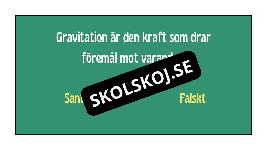 Kort fakta om gravitation