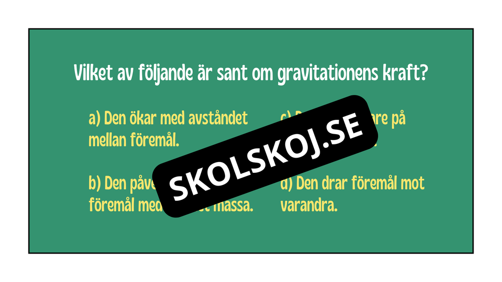 Kort fakta om gravitation