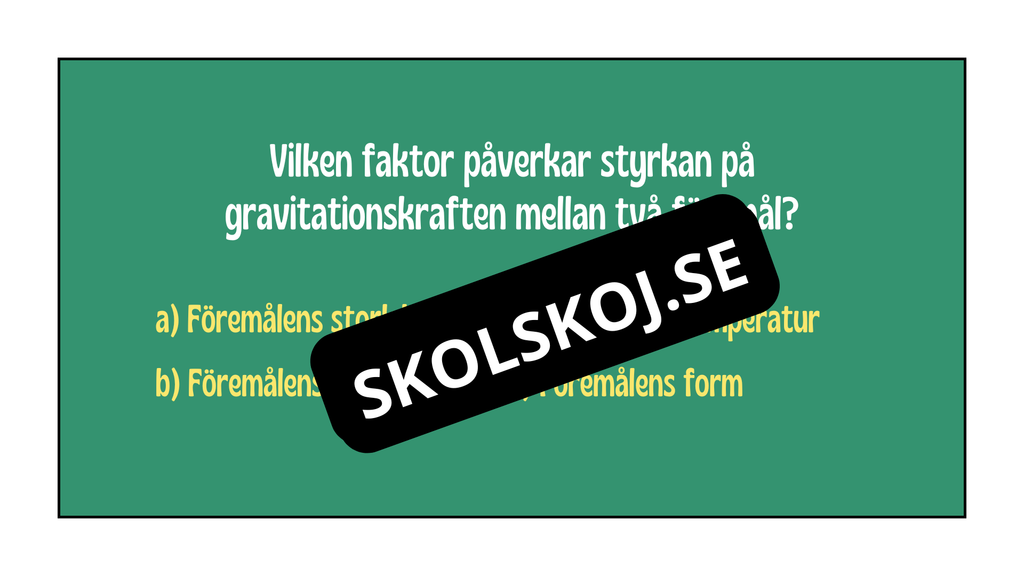 Kort fakta om gravitation