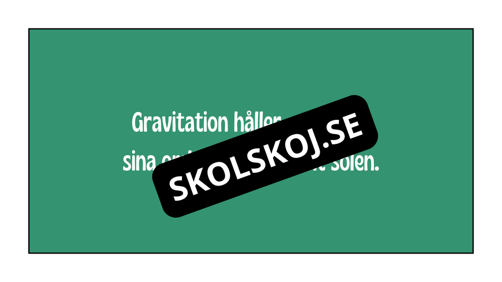 Kort fakta om gravitation