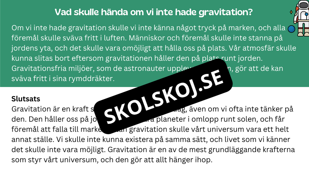 Kort fakta om gravitation