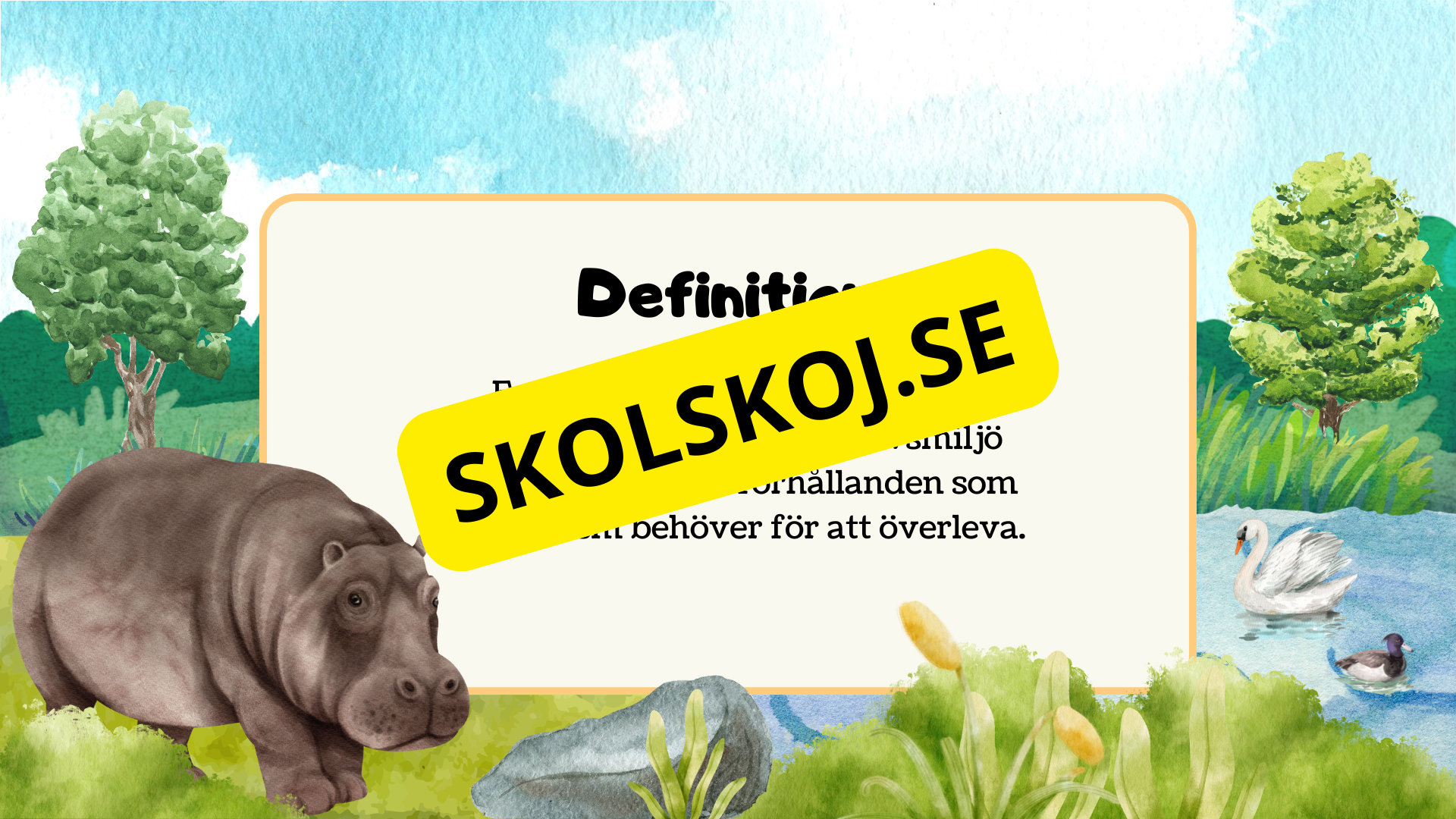 Kort fakta om livsmiljöer