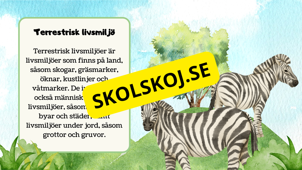 Kort fakta om livsmiljöer
