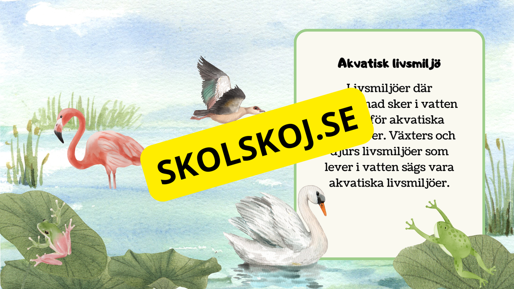 Kort fakta om livsmiljöer