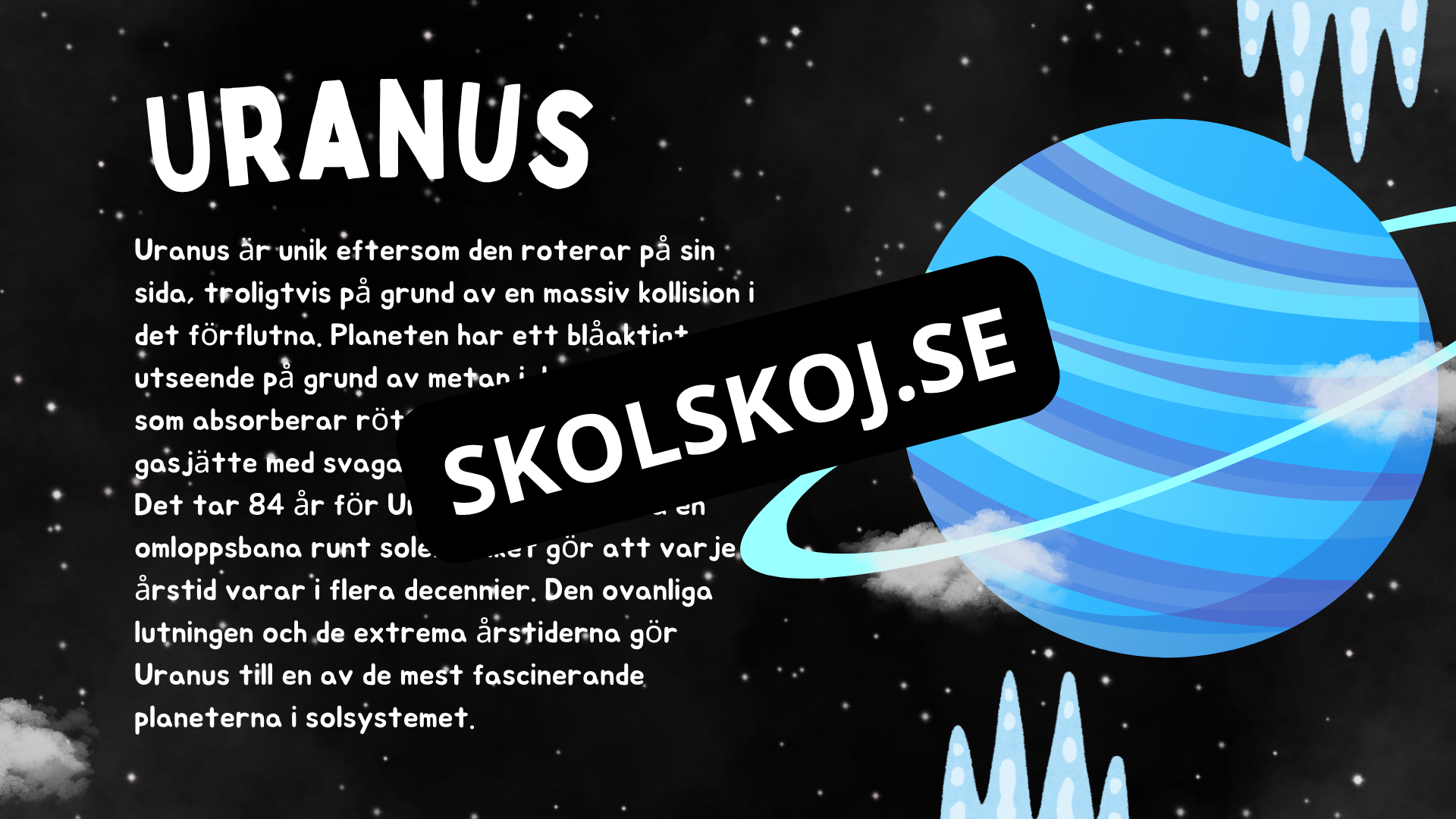 Kort fakta om solsystemet - Årskurs 3 - 6