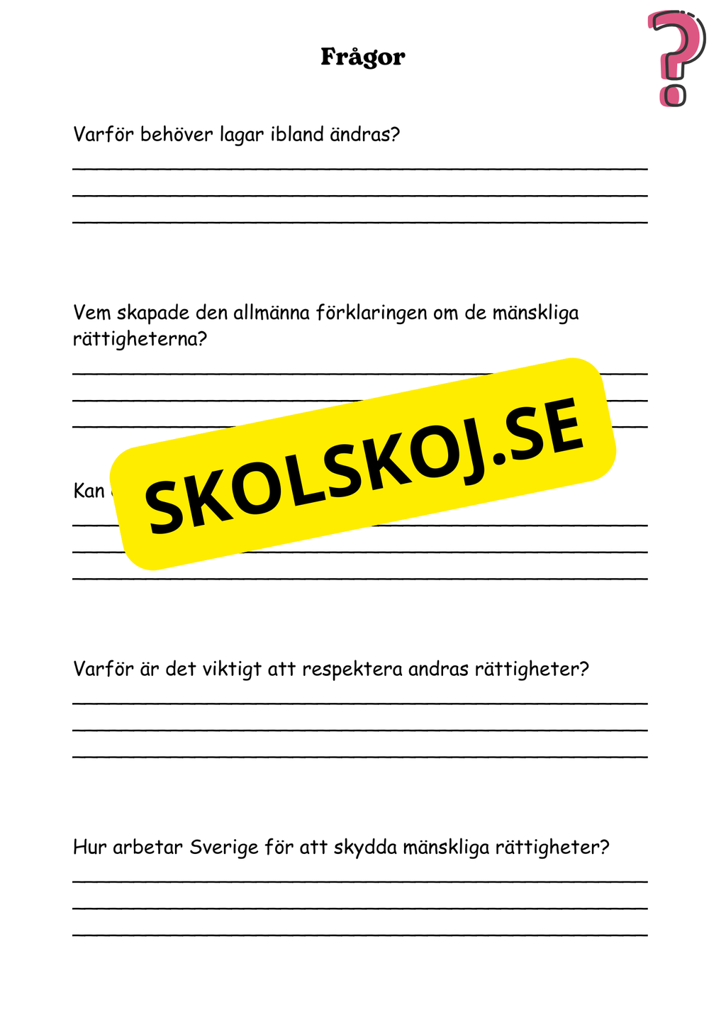 Lag och rätt - Årskurs 4 - 6