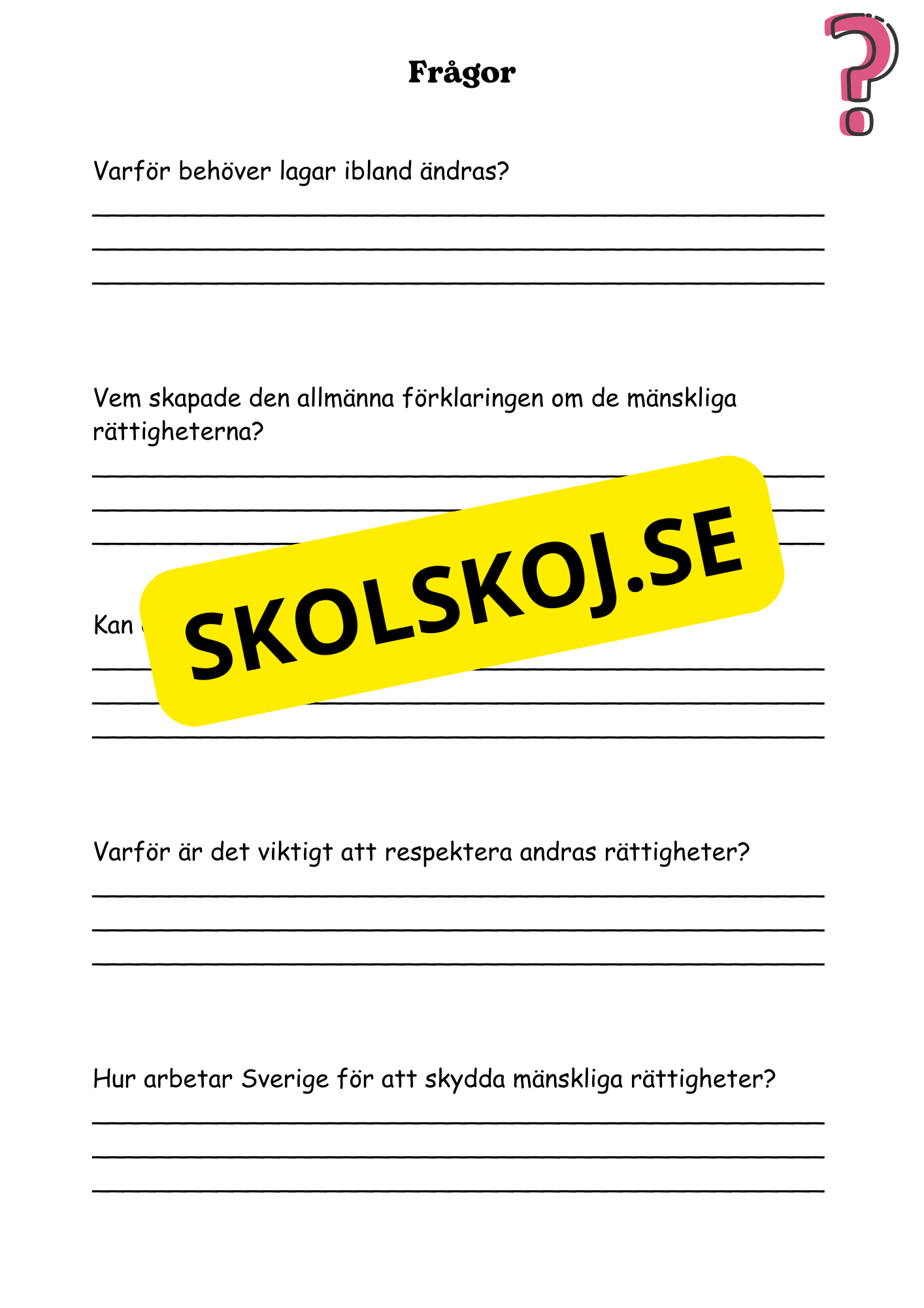 Lag och rätt - Årskurs 4 - 6