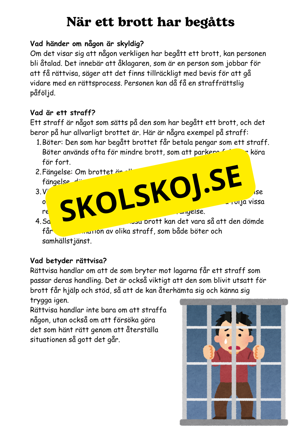 Lag och rätt - Årskurs 4 - 6
