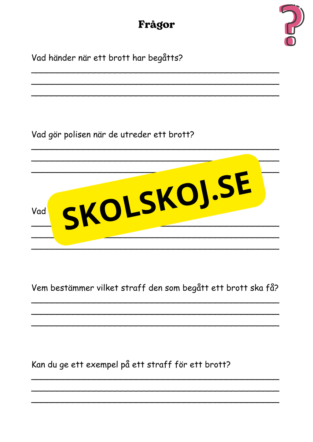 Lag och rätt - Årskurs 4 - 6