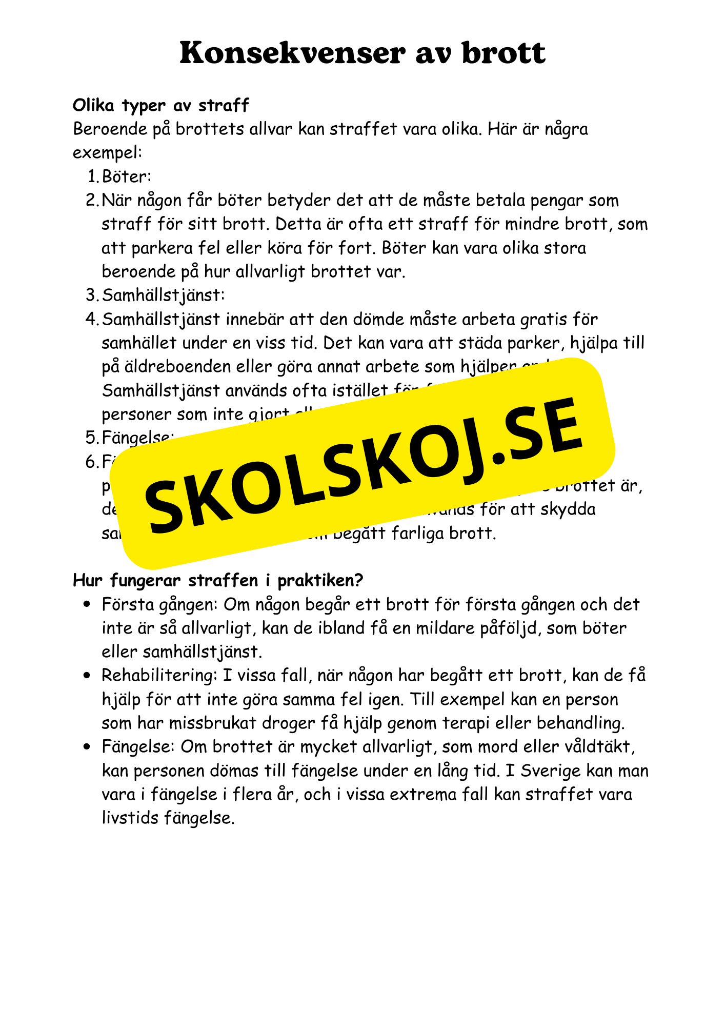 Lag och rätt - Årskurs 4 - 6
