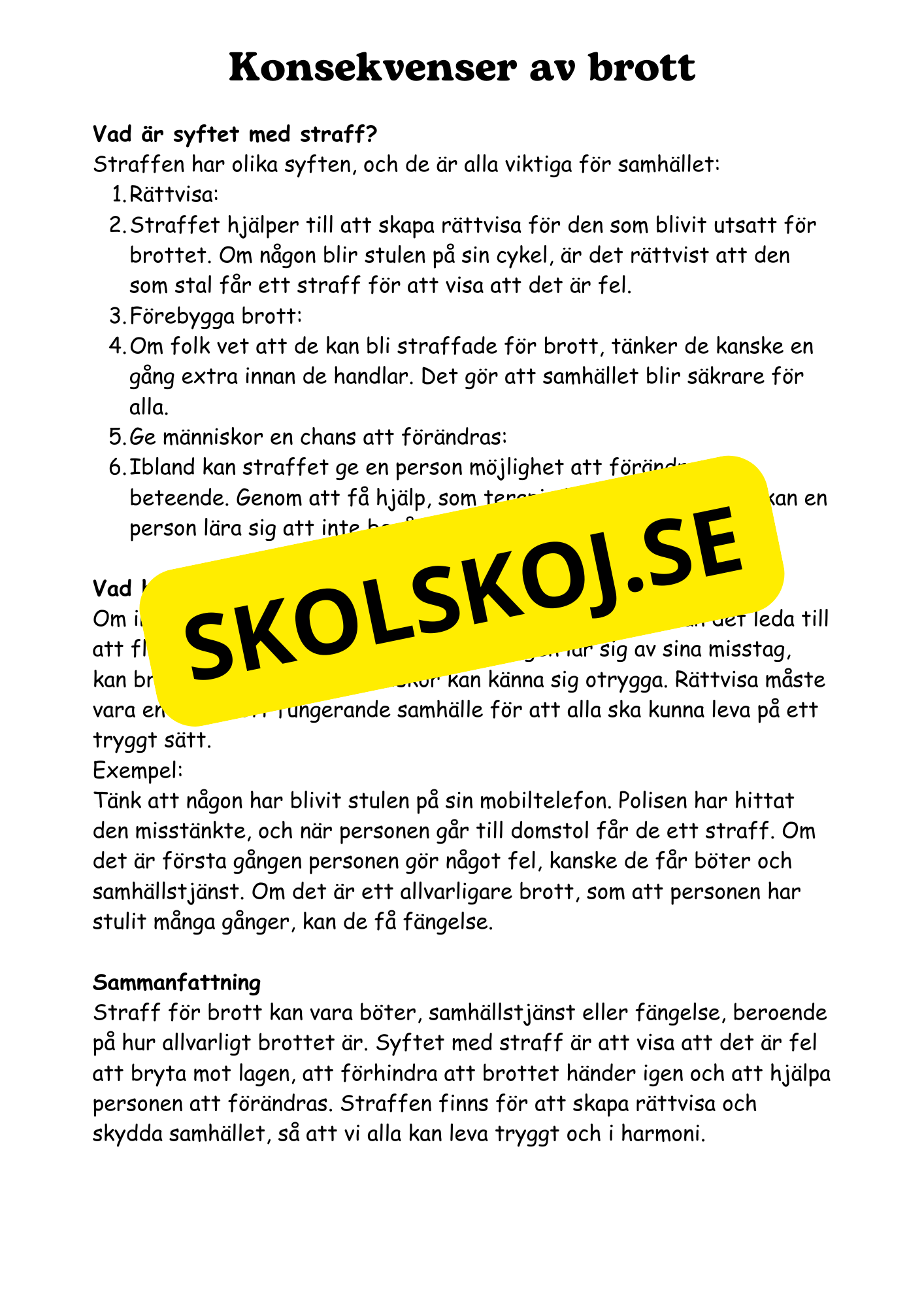 Lag och rätt - Årskurs 4 - 6
