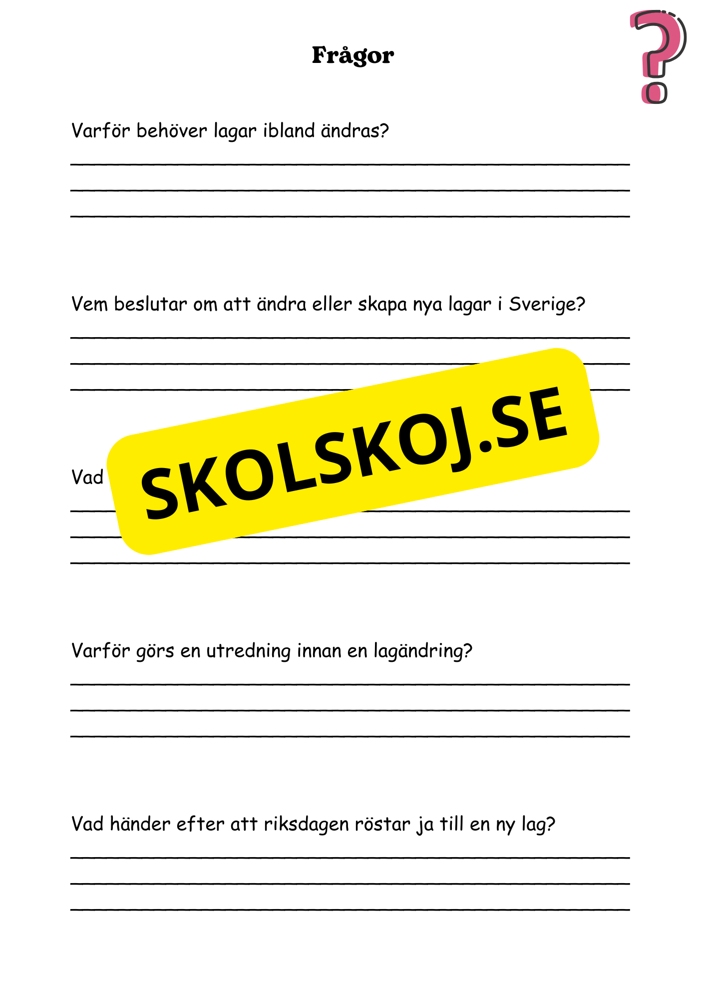 Lag och rätt - Årskurs 4 - 6