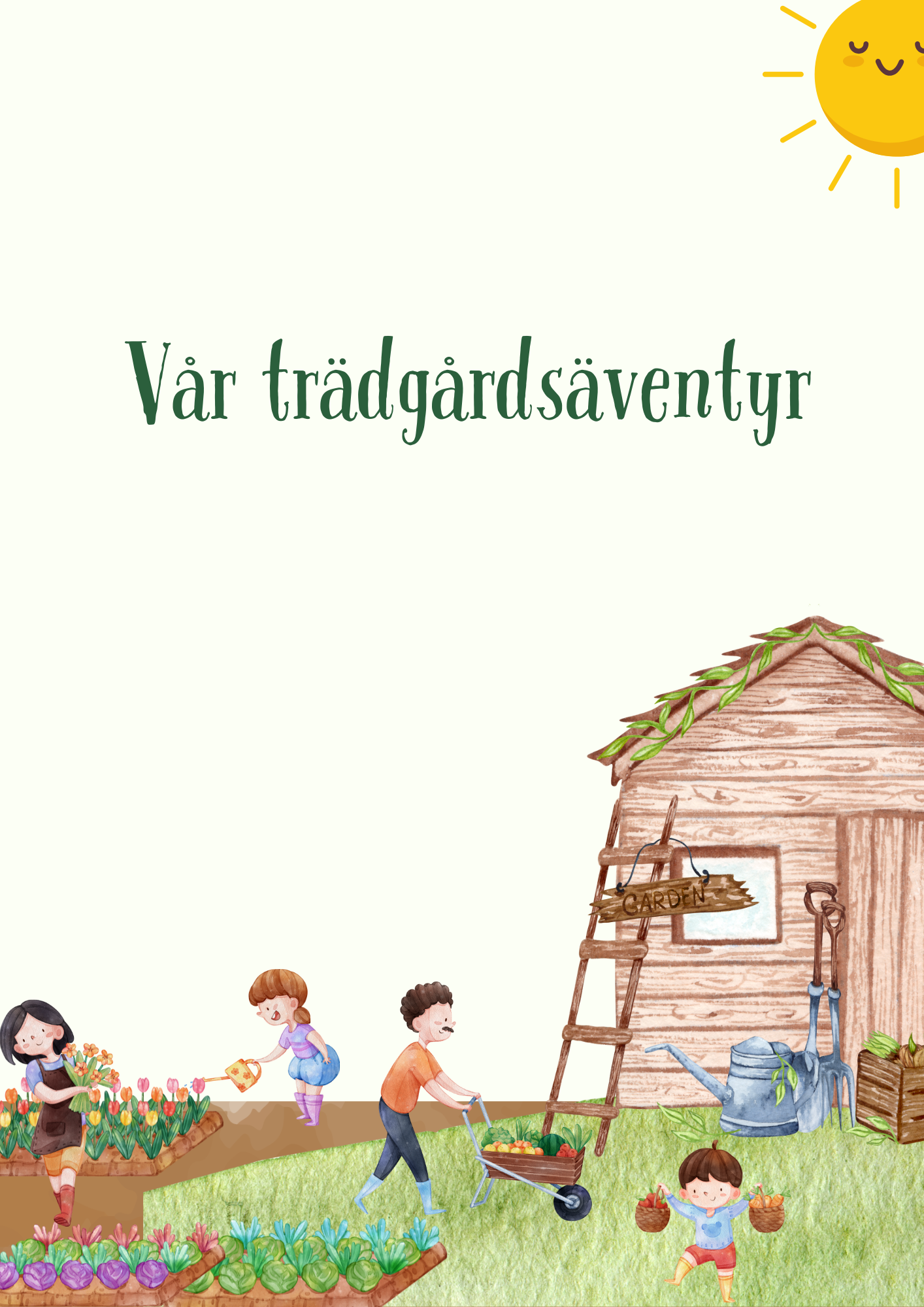 Vår trädgårdsäventyr - Läsförståelse + frågor