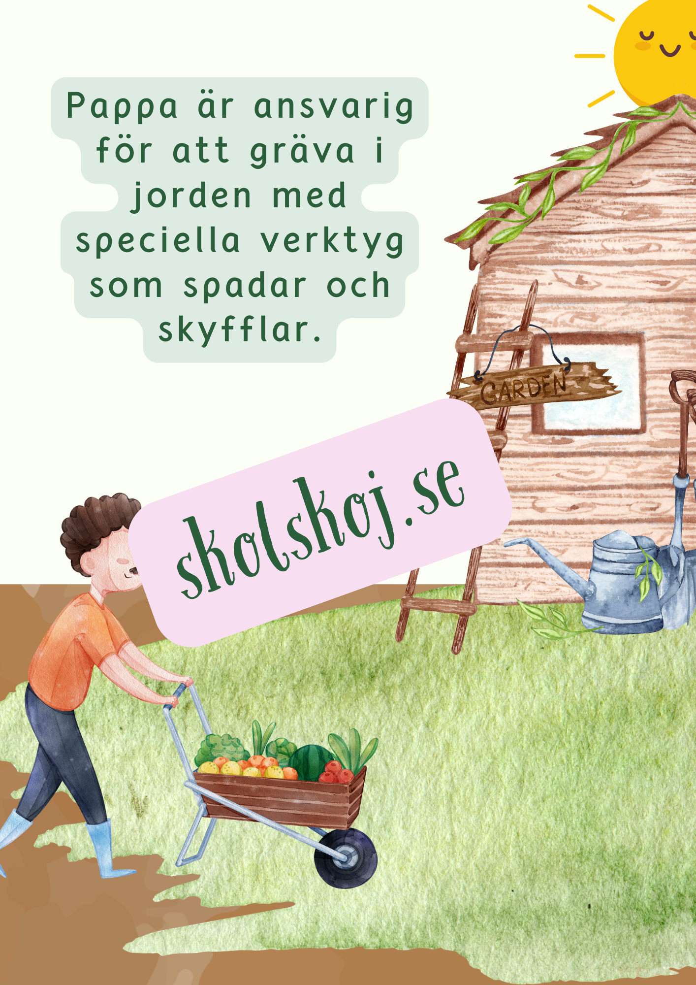 Vår trädgårdsäventyr - Läsförståelse + frågor