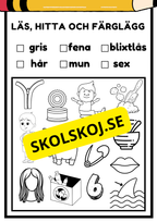 Läs, hitta och färglägg