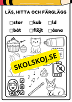 Läs, hitta och färglägg