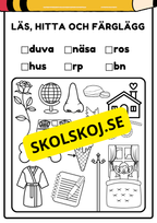 Läs, hitta och färglägg