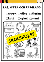 Läs, hitta och färglägg