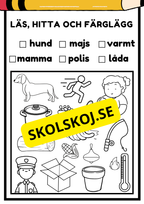 Läs, hitta och färglägg