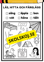 Läs, hitta och färglägg