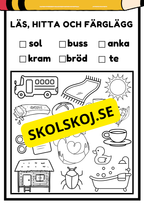 Läs, hitta och färglägg