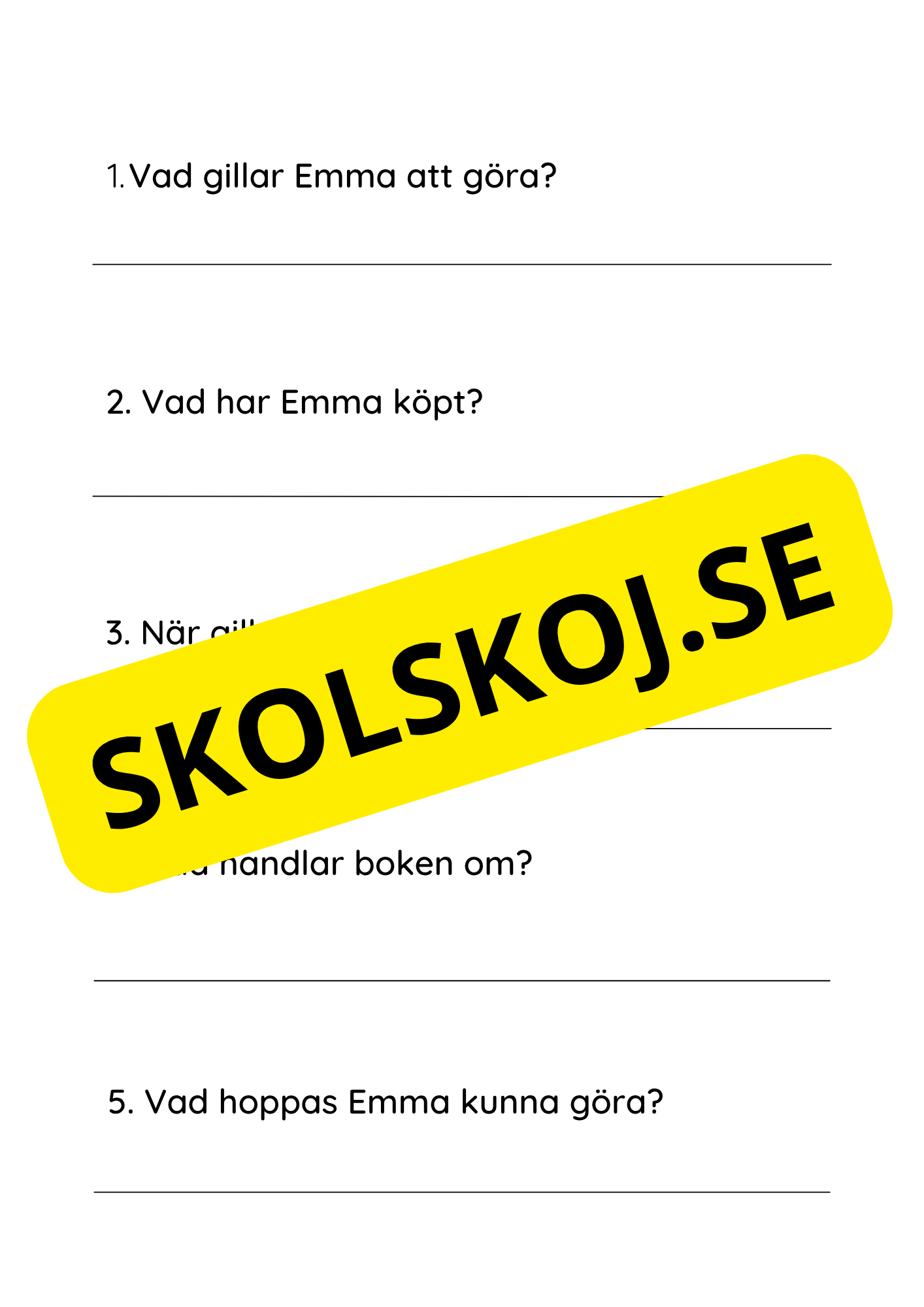 Läsförståelse - Enkel - Årskurs 2 - 3