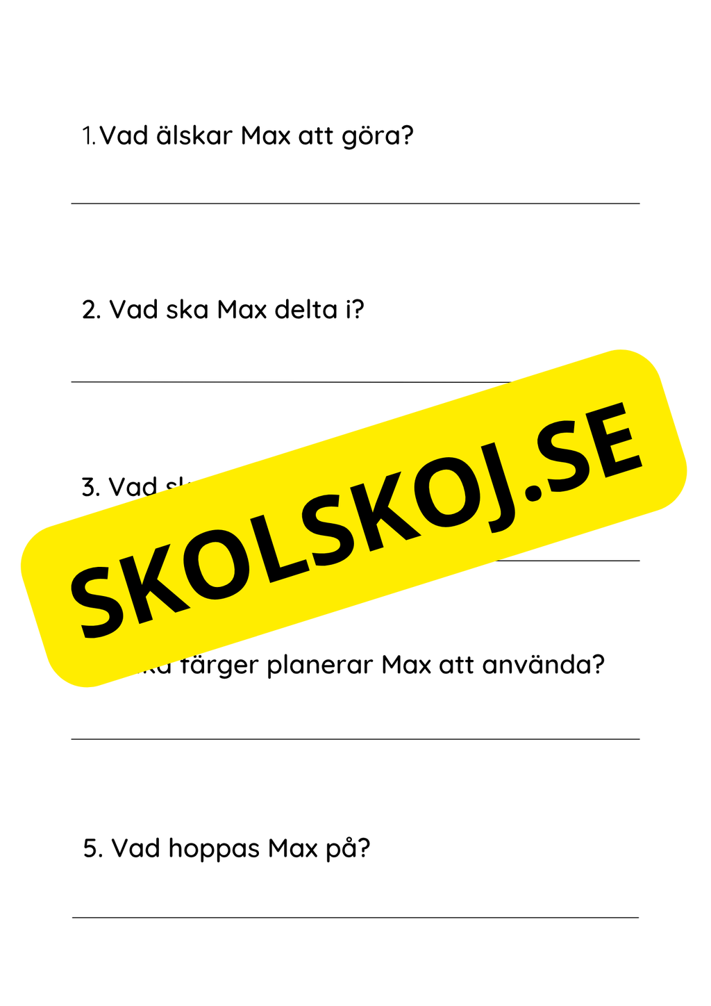 Läsförståelse - Enkel - Årskurs 2 - 3