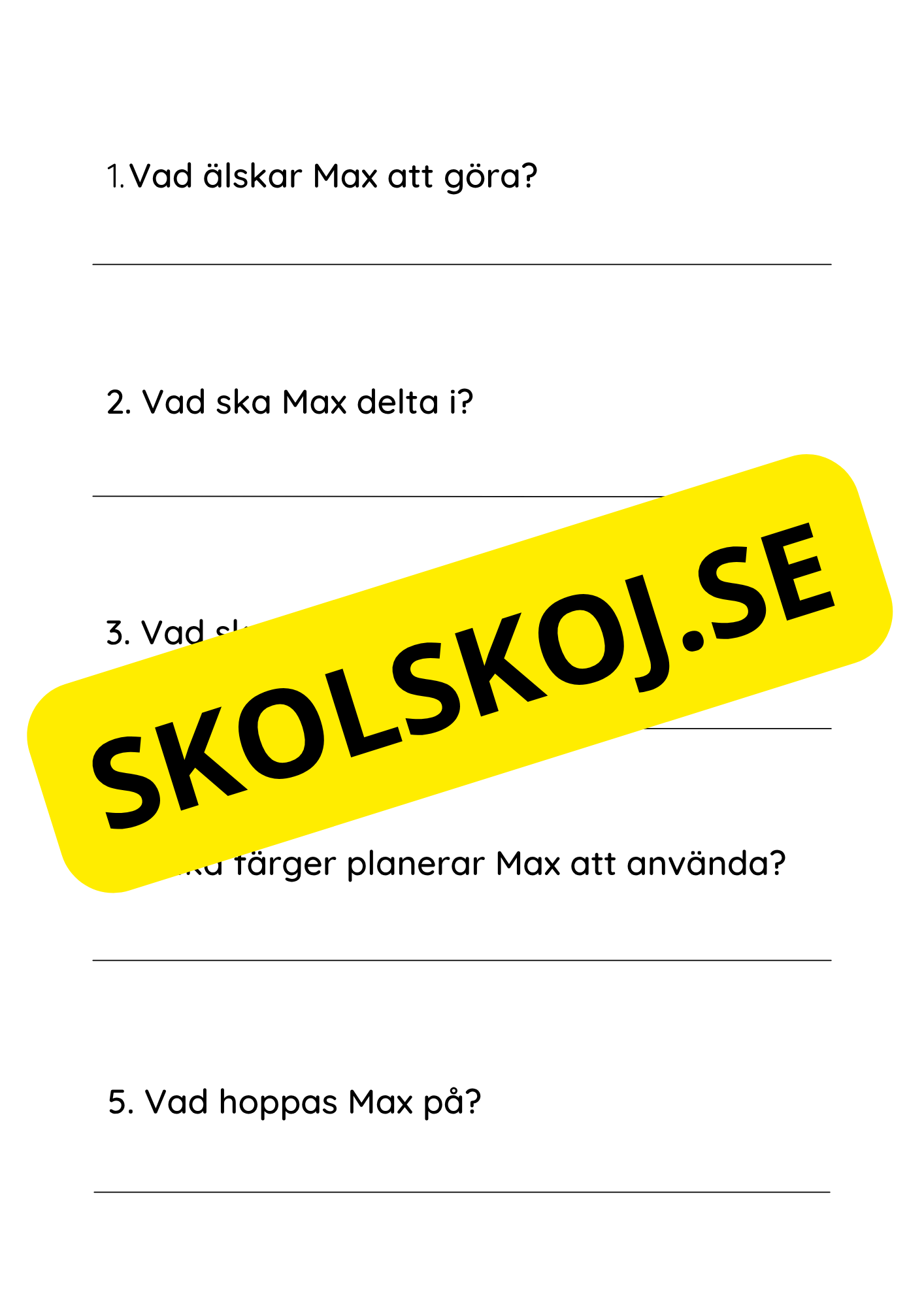 Läsförståelse - Enkel - Årskurs 2 - 3