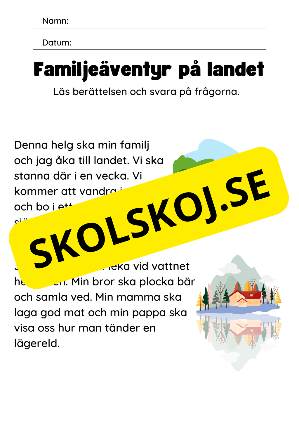Läsförståelse - Enkel - Årskurs 2 - 3