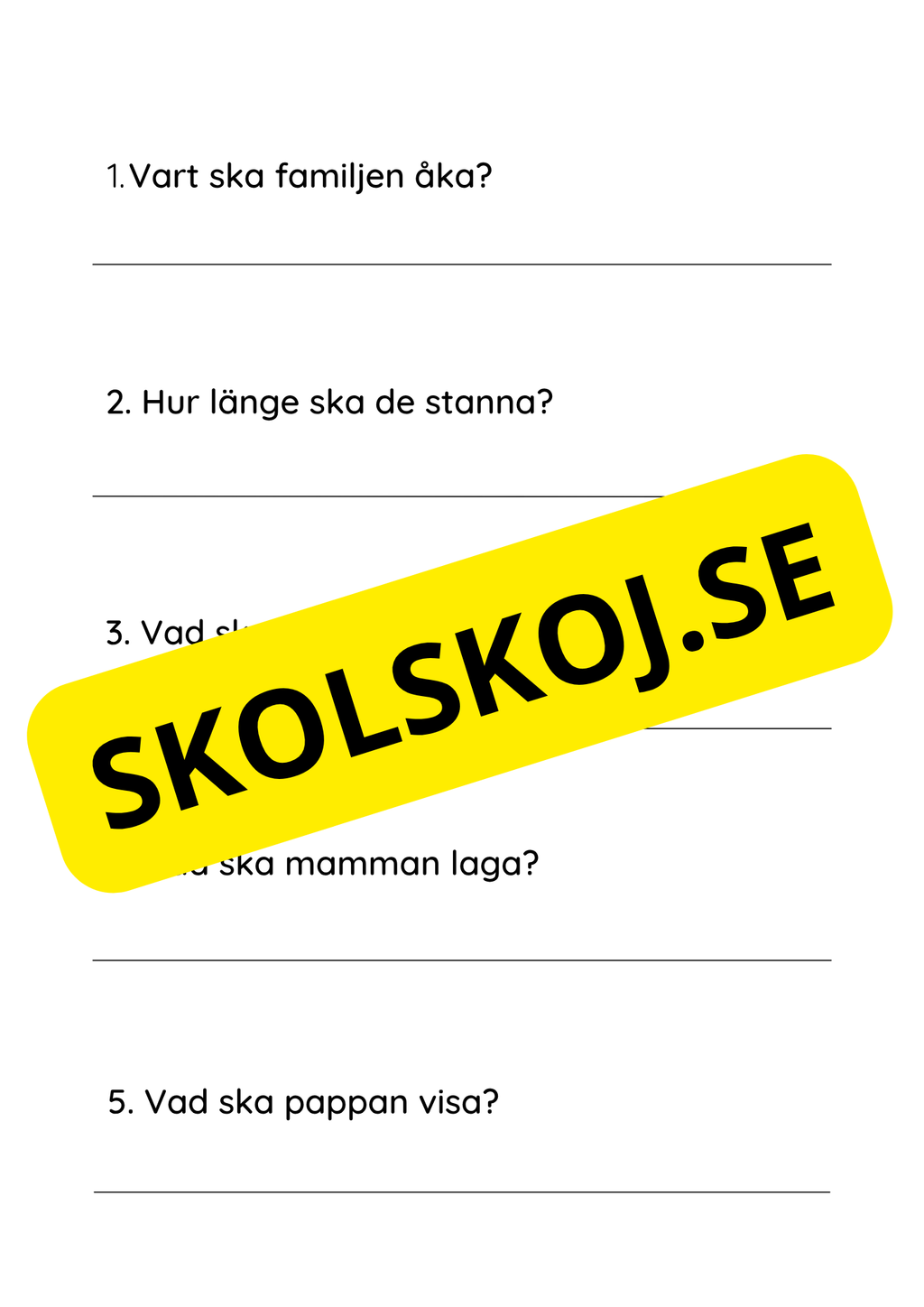 Läsförståelse - Enkel - Årskurs 2 - 3