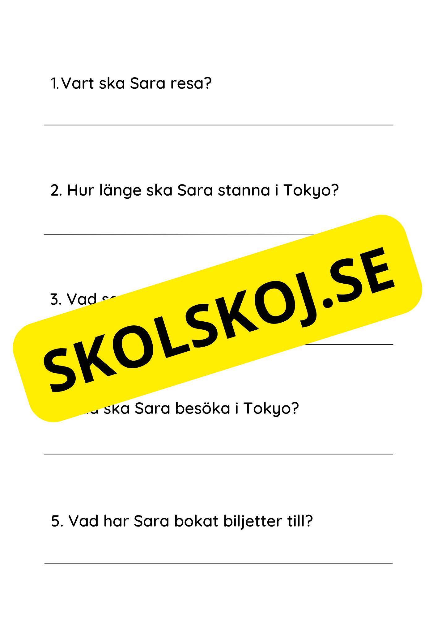 Läsförståelse - Enkel - Årskurs 2 - 3