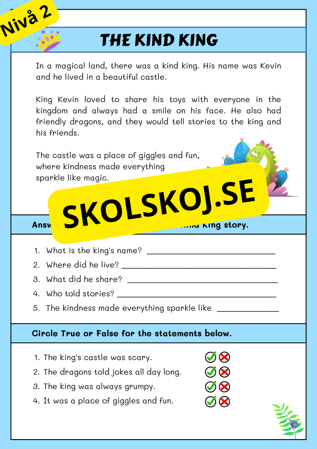 Läsförståelse - Engelska