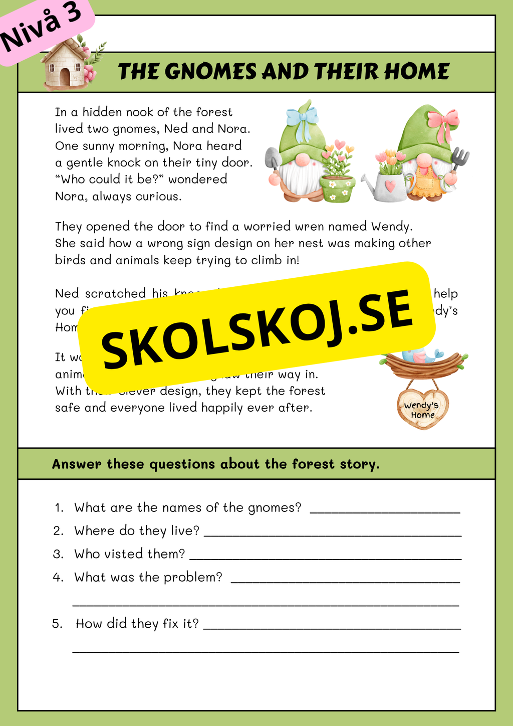 Läsförståelse - Engelska