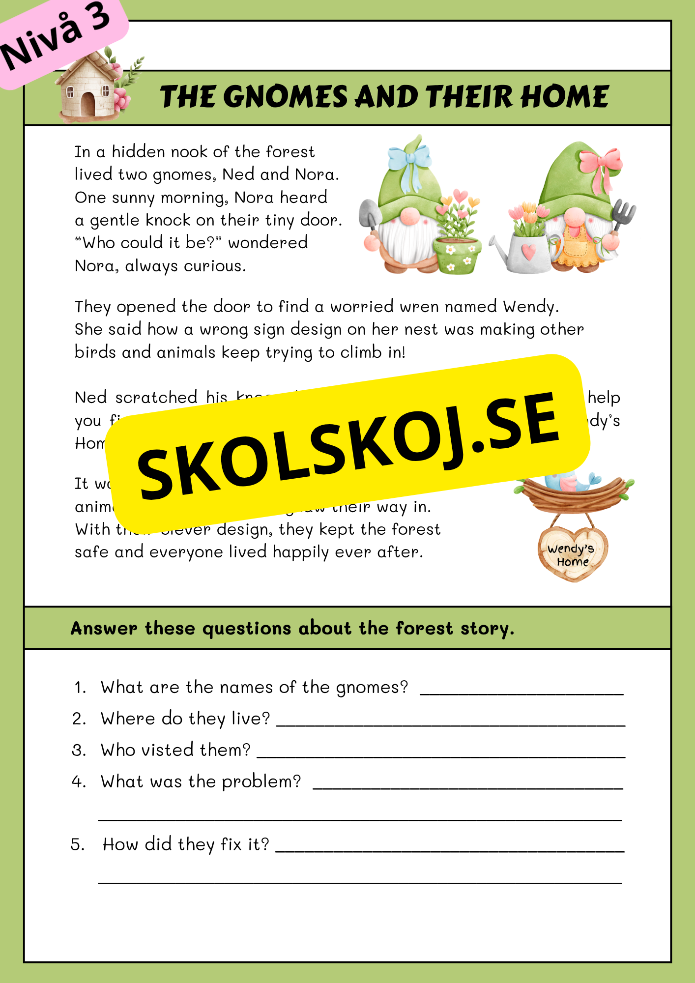Läsförståelse - Engelska