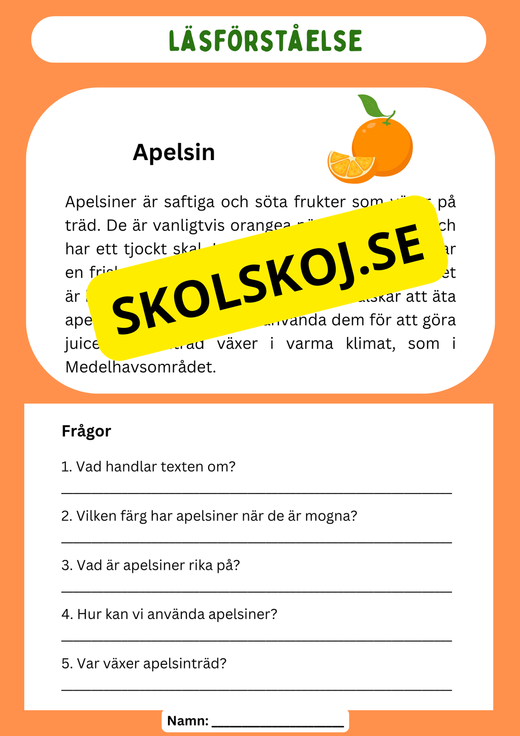 Läsförståelse - Frukter
