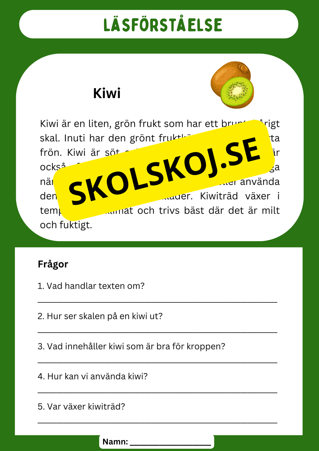 Läsförståelse - Frukter
