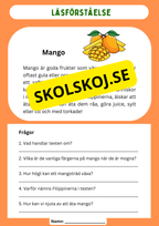 Läsförståelse - Frukter