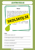 Läsförståelse - Frukter