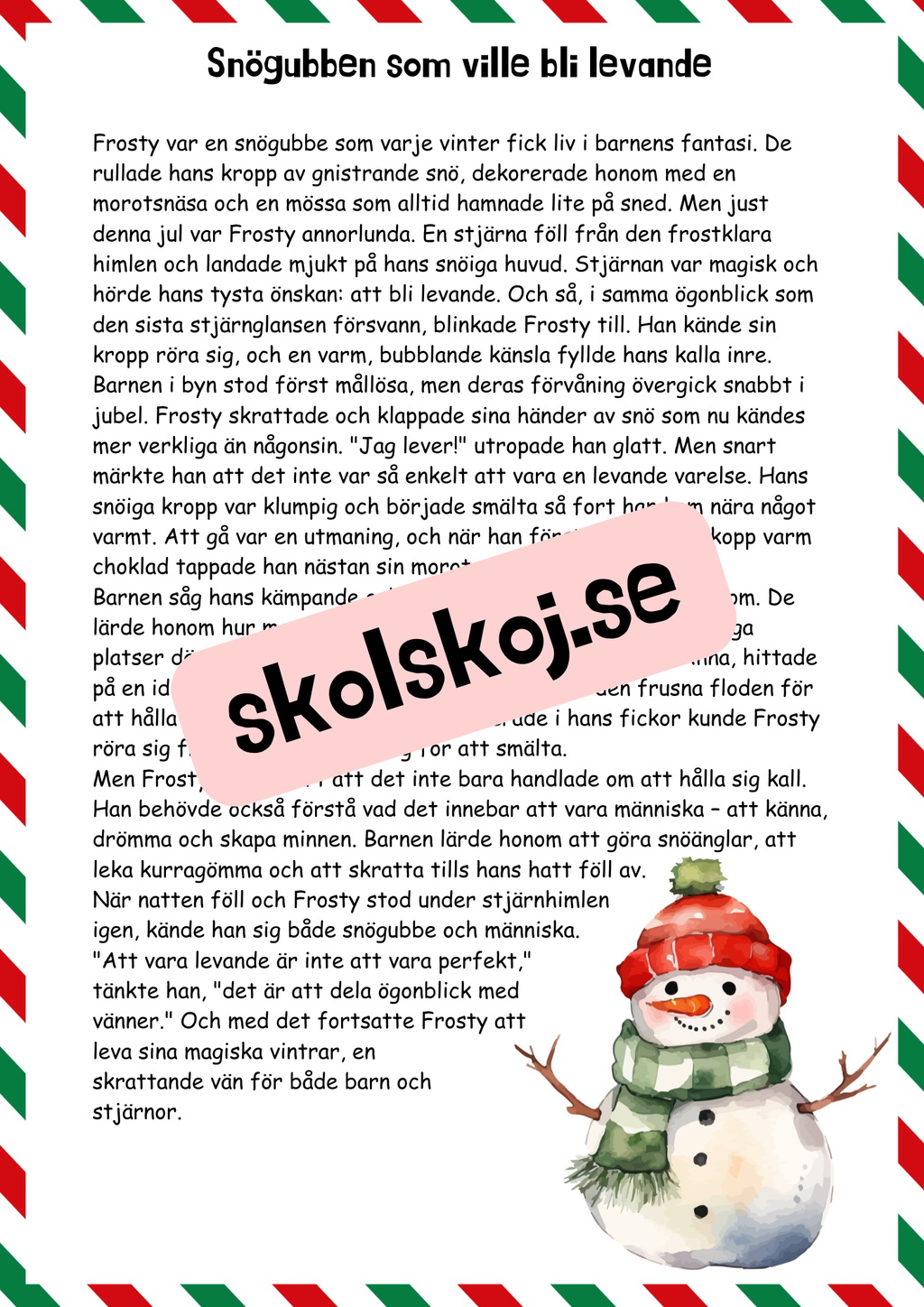 Läsförståelse - Jul (27 sidor)