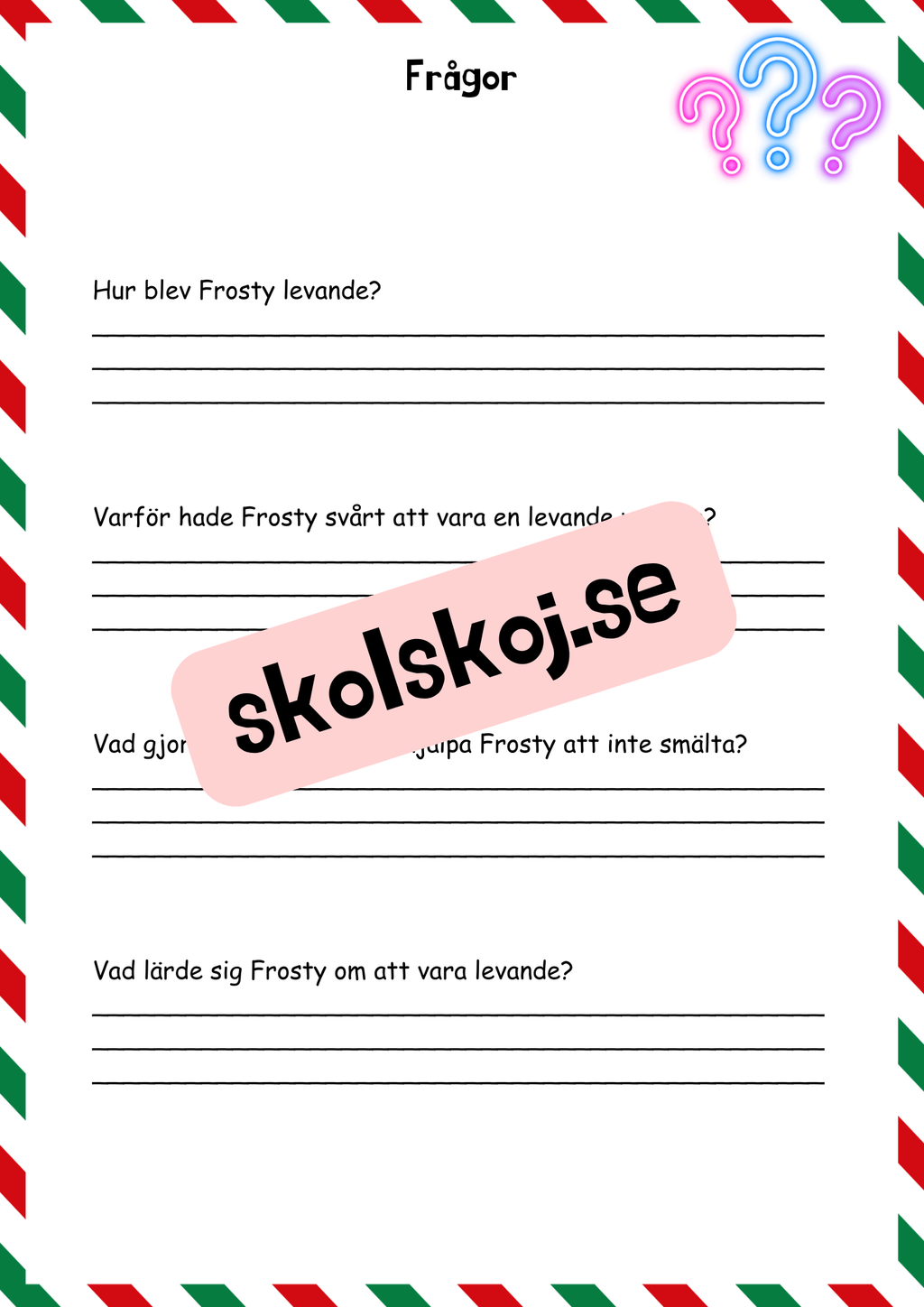 Läsförståelse - Jul (27 sidor)